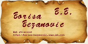 Boriša Bežanović vizit kartica